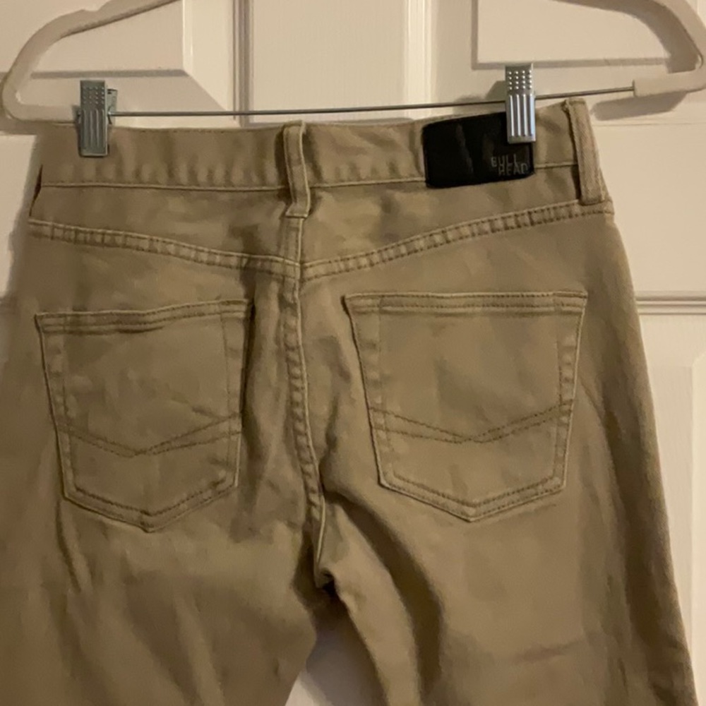 Bullhead young men’s jeans bundle. 2 blue jeans 100 percent cotton, 1 tan jeans - Picture 16 of 16
